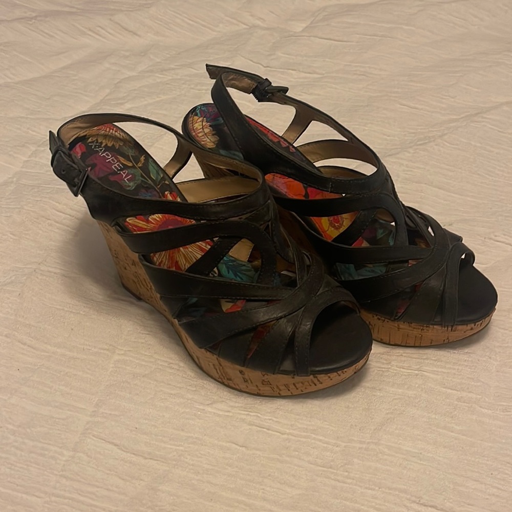 Xappeal black wedges